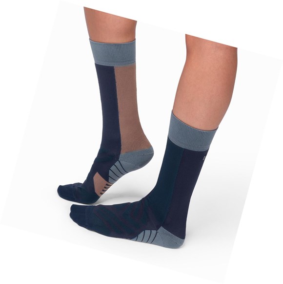 Calcetines Running On High Hombre Azul Marino Moradas | 9073468-ZX