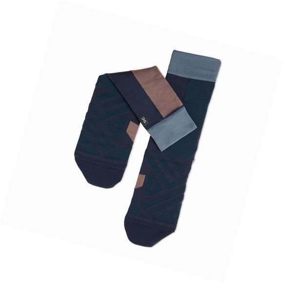 Calcetines Running On High Mujer Azul Marino Moradas | 8709236-ZD