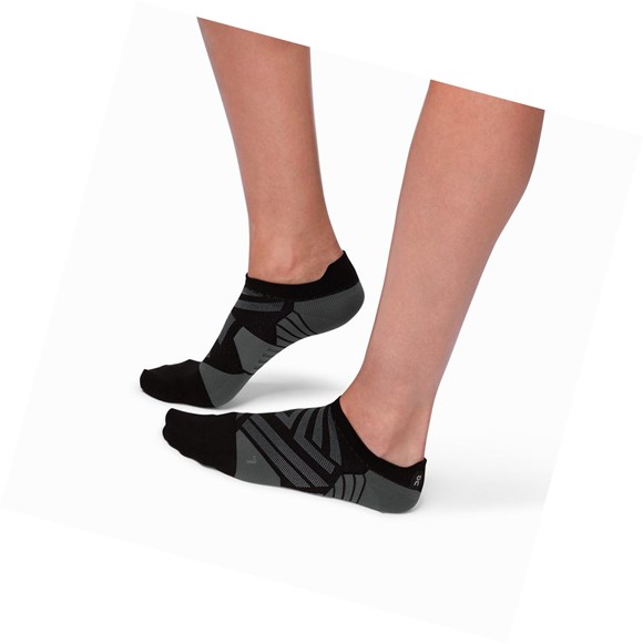 Calcetines Running On Low Hombre Negras Gris | 5861432-HY
