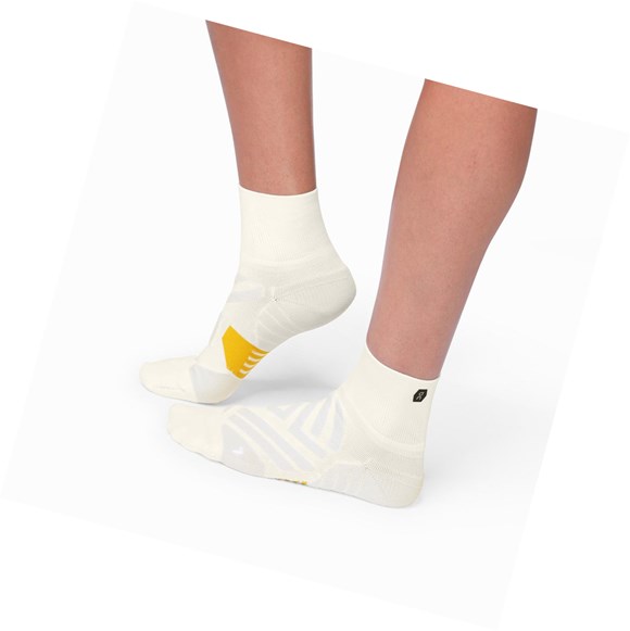 Calcetines Running On Mid Mujer Blancas | 8729430-NI