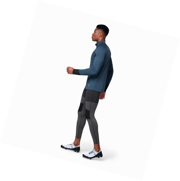 Camisas Para Correr On Weather Hombre Azul Marino | 0271435-AJ