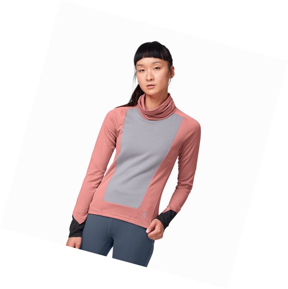 Camisas Para Correr On Weather Mujer Rosas Kaki | 5193278-CZ
