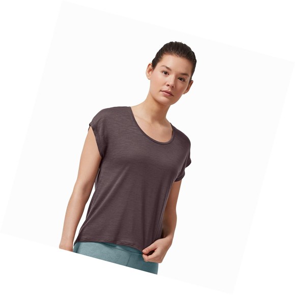 Camiseta On Active-T Flow Mujer Burdeos | 9806534-VR