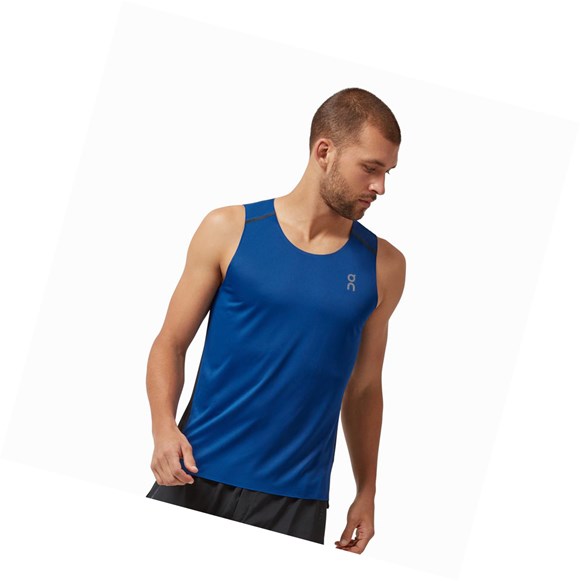 Camiseta Tirantes On Tank-T Hombre Indigo Negras | 8204657-KJ