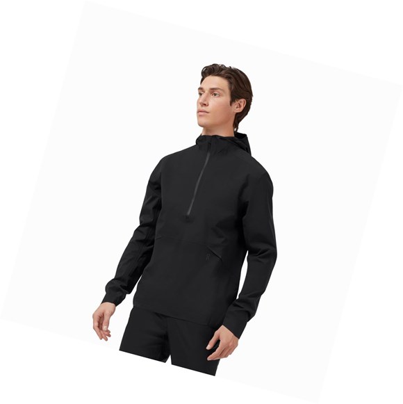 Chaquetas On Impermeables Anorak Hombre Negras | 9276350-FE