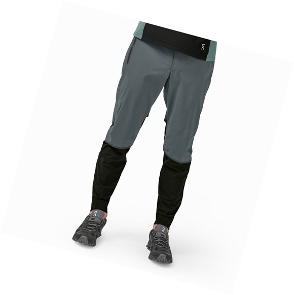 Pantalones On Impermeables Hombre Gris Negras | 1297465-XL