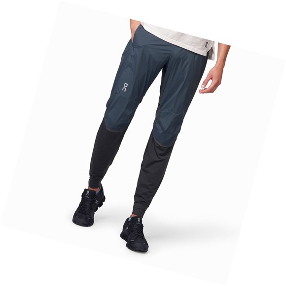 Pantalones Para Correr On Correr Hombre Azul Marino Negras | 2731459-FC