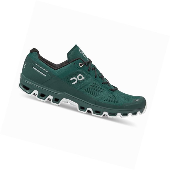 Zapatillas De Trail Running On Cloudventure Hombre Verde Blancas | 7938410-LG