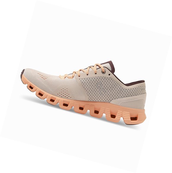Zapatillas Deportivos On Cloud X Mujer Plateadas | 8495026-KT