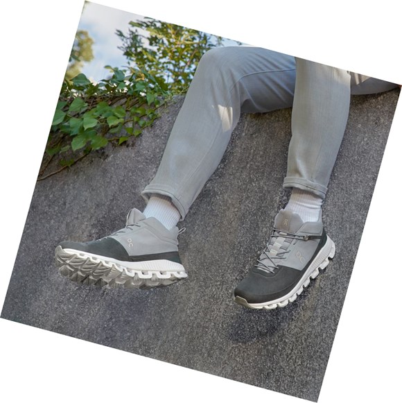 Zapatillas On Cloud Hi Hombre Gris Negras | 4736195-GA