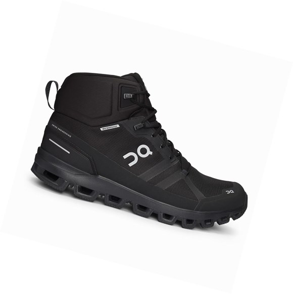 Zapatos De Senderismo On Cloudrock Impermeables Hombre Negras | 1207594-IA