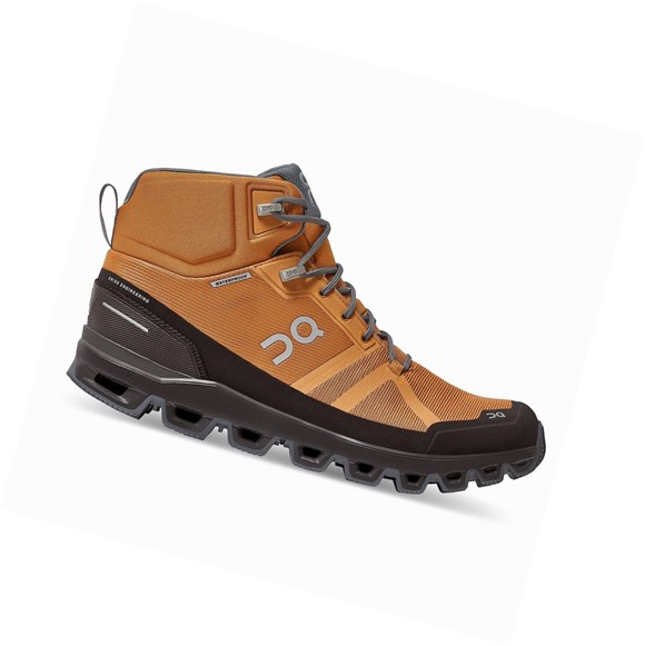 Zapatos De Senderismo On Cloudrock Impermeables Hombre Marrones | 2861735-VJ