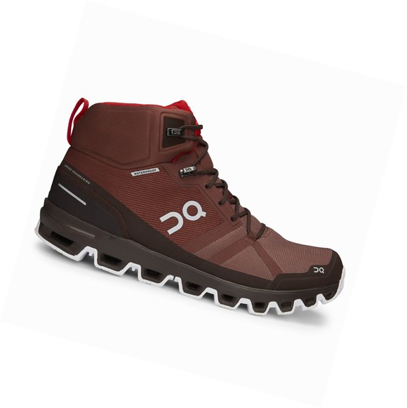 Zapatos De Senderismo On Cloudrock Impermeables Hombre Rojas | 3205984-TW