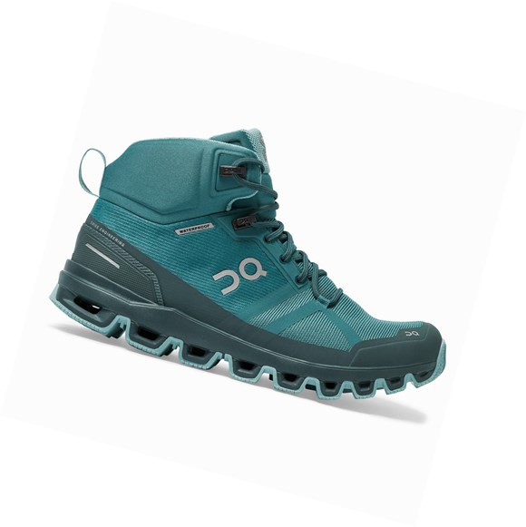 Zapatos De Senderismo On Cloudrock Impermeables Mujer Azules | 4183629-WM