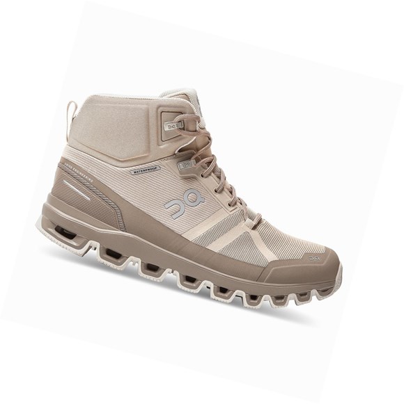 Zapatos De Senderismo On Cloudrock Impermeables Mujer Kaki | 9687140-KB