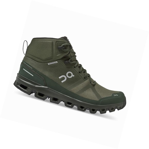 Zapatos De Senderismo On Cloudrock Impermeables Hombre Verde Oliva | 9758134-GT